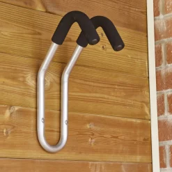 Gancio bici muro da manubrio doppio rivestito Ø 20 mm