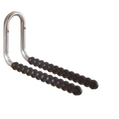 Gancio da muro dritto doppio Ø 20 mm 300 mm rivestito nero