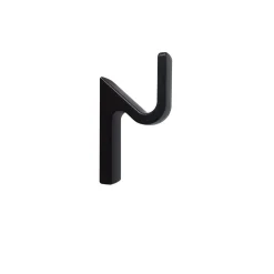 Gancio in zama nero opaco L 1,5 x H 6,5 x P 4 cm