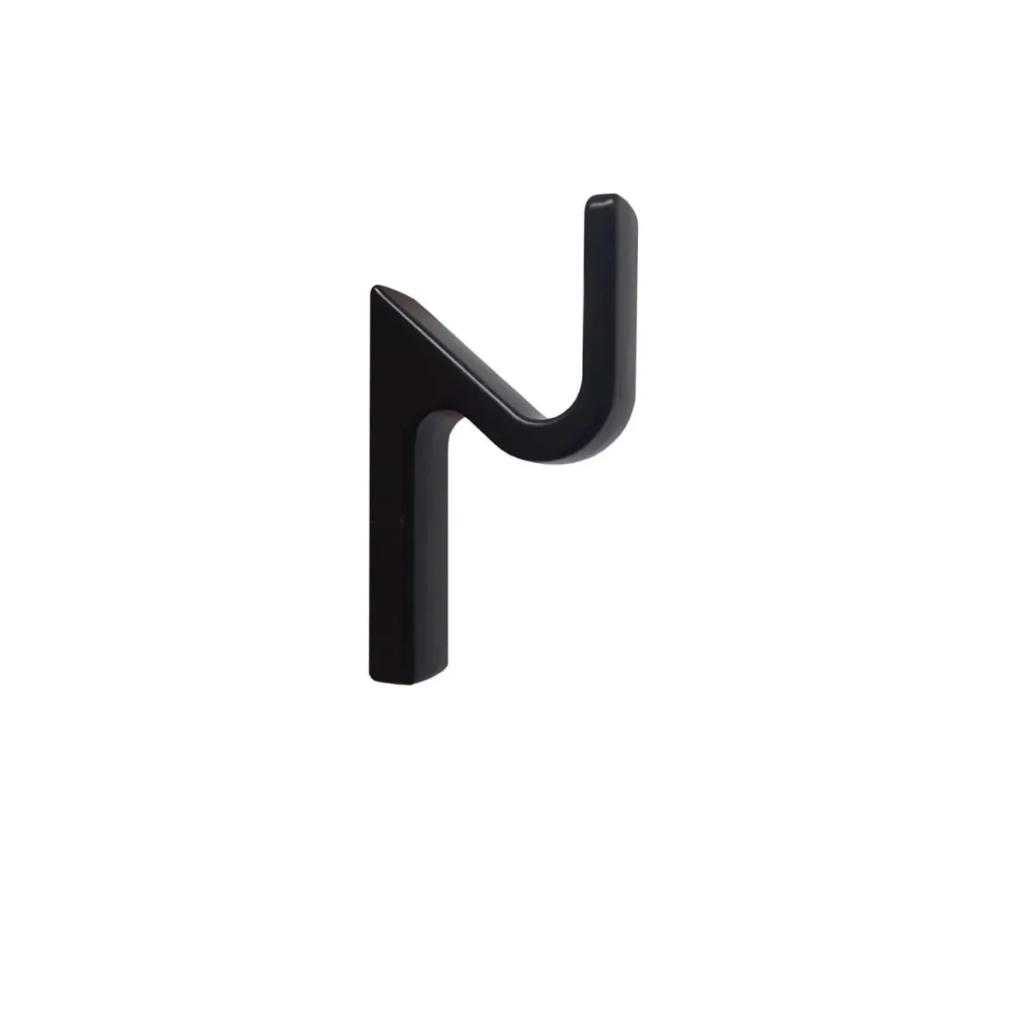 Gancio in zama nero opaco L 1,5 x H 6,5 x P 4 cm