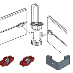 Gancio magnetico universale ad angolo per zoccolino cucina