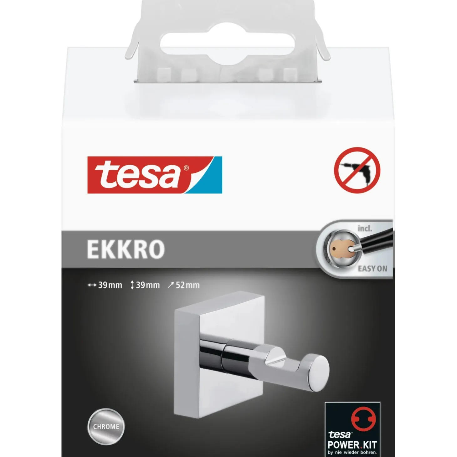 Gancio porta asciugamani Ekkro EK400 acciaio