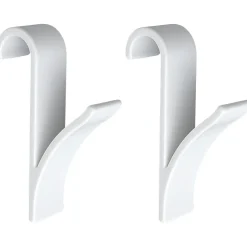 Gancio porta asciugamani Wenko plastica bianco 2 pz