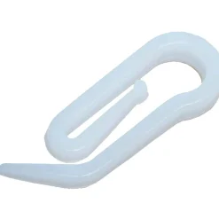 Ganci per tende a vetro in plastica bianco 60 pz