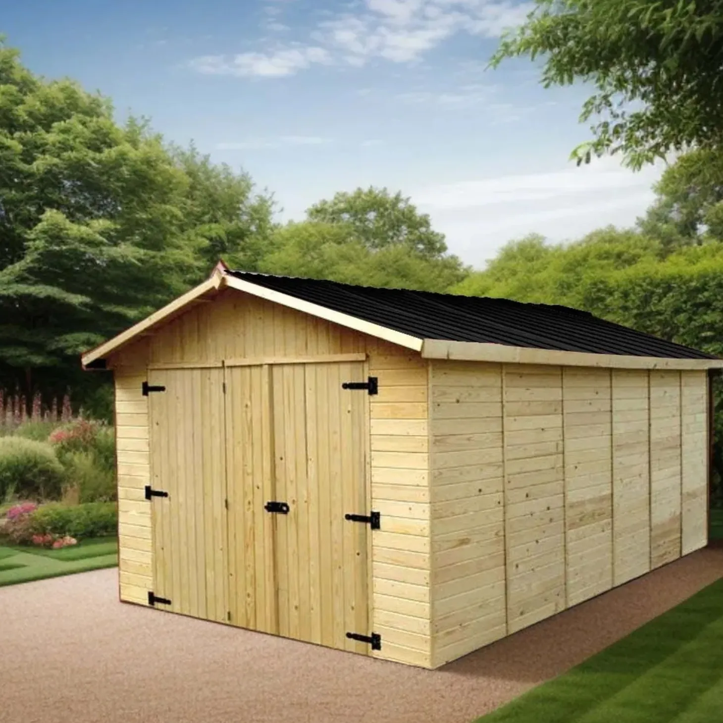 Garage a pannelli sp 16 mm 280x480 cm