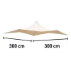 Gazebo in acciaio e poliestere Galata 300x300x320 cm