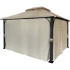 Gazebo in alluminio e poliestere Arcilla 330x400xH280 cm