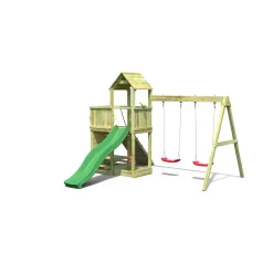 Gioco da giardino Floppi con scivolo e altalene 379x396xh262 cm