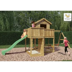 Gioco da giardino Pluto con scivolo e altalene 632x382xh275 cm