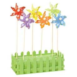 Girandole da giardino floreali in palstica multicolor