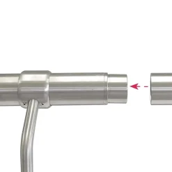 Giunzione per tubo 42,4x2 mm satinato