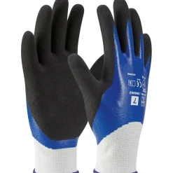 Guanti da giardino LUX-TOOLS Comfort con strato Ni nitrile blu-nero tg 7