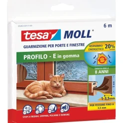 Guarnizione per finestra Tesamoll Classic Profilo E 6 m marrone