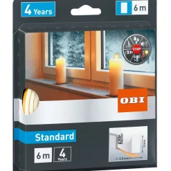 Guarnizione porte e finestre in espanso standard bianco fessure 6 m x 9 x 4 mm