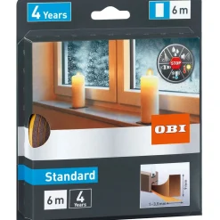 Guarnizione porte e finestre in espanso standard marrone 6 m x 9 x 4 mm