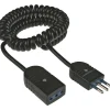 H05VVH8-F 3 mm x 0,75 mm² prolunga est. spina e presa 10 A 3 m nera