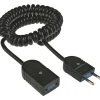H05VVH8-F 2 mm x 0,75 mm² prolunga est. spina e presa 10 A 3 m nera