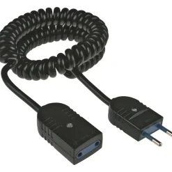 H05VVH8-F 2 mm x 0,75 mm² prolunga est. spina e presa 10 A 3 m nera