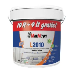 Idropittura lavabile MaxMeyer bianco opaco 14 l