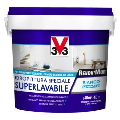 Idropittura superlavabile V33 Renov'Mur bianco 4 l