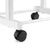 Indossatore doppio in legno bianco con rotelle
