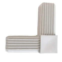 Innesto modello a L tubo quadro 20x20 mm RAL 7035