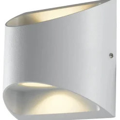 INTEC applique Veyron 2 LED doppio fascio di luce in alluminio bianco