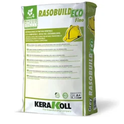 Intonaco Kerakoll Rasobuild Eco fino 25 kg grigio