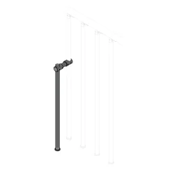 Irrigidimento colonna-pavimento grigio argento