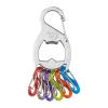 1 keyrack + s-biner moschettone collegato a 6 microlock in plastica grigio