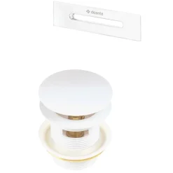 Kit per vasca piletta e tappo troppopieno vasca bianco