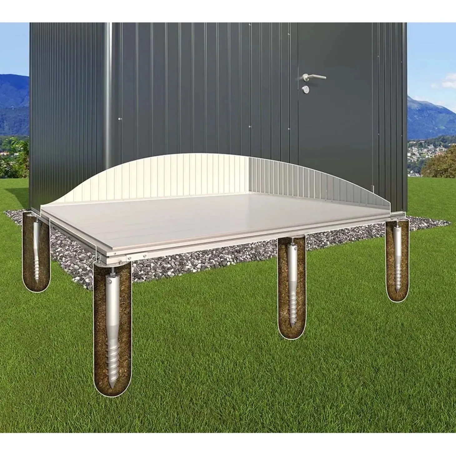 Kit di ancoraggio SmartBase Plus Biohort per armadio attrezzi 90