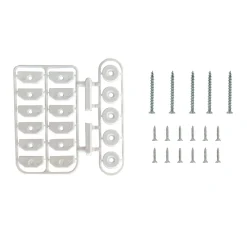 Kit minuteria per montaggio porta Luciana in PVC bianco