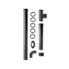 Kit per installazione stufa a pellet Ø 80 mm nero metallico