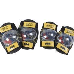 Kit protezione gomitiere e ginocchiere Batman nero e giallo