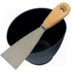 Kit stuccatura con recipiente per stucco in plastica e spatola
