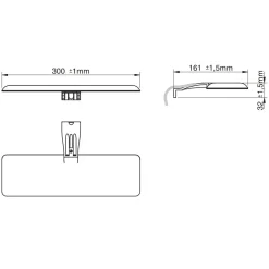 Lampada Led per specchio bagno Nikita bianca 300x32x161 mm