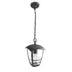 Lampada lanterna a sospensione Creek nero 60 W Philips