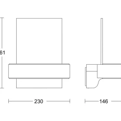 Lampada LED L 820 SC 14,5x23x26 cm antracite