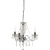 Lampadario a sospensione Luster 3 luci E14 40W acrilico trasparente Ø 40 cm