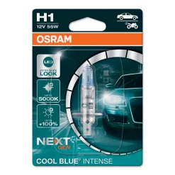Lampadina auto proiettori H1 12V/55W luce bianca Osram