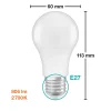 Lampadina LED E27 a goccia smerigliata Osram 806 lm bianco caldo 5 pz