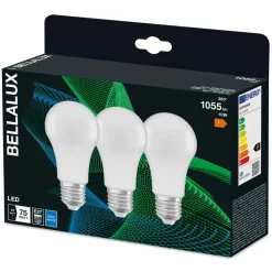 Lampadina LED E27 1055 lm bianco freddo 3 pz