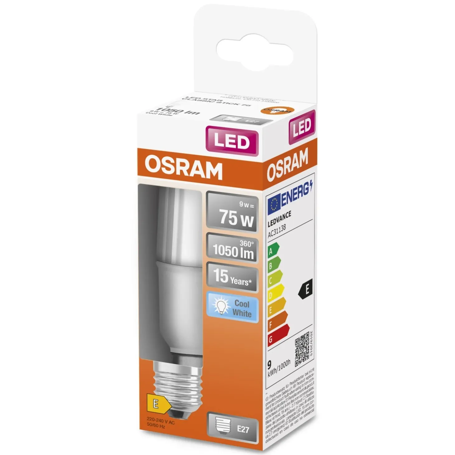 Lampadina LED E27 Tubolare Stick Osram Star 1050 lm bianco neutro