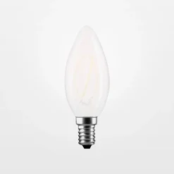 Lampadina LED filamento oliva frost E14 4W 480 lumens