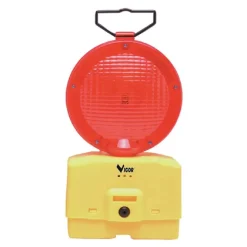 Lampeggiatore per cantiere led luce fissa rossa