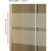 Lato fisso doccia Bild L87/93xH190 cm argento decoro 1