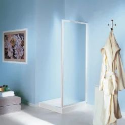 Lato fisso doccia 85/89 cm acrilico bianco