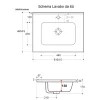 Lavabo bianco in ceramica 60 cm