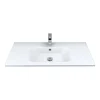 Lavabo bianco in mineralmarmo 100 cm